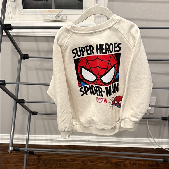 Zara Marvel Kids White Spider-Man Sweatshirt - Picture 5 of 8